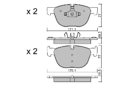 Комплект тормозных колодок AISIN BPBM-1010